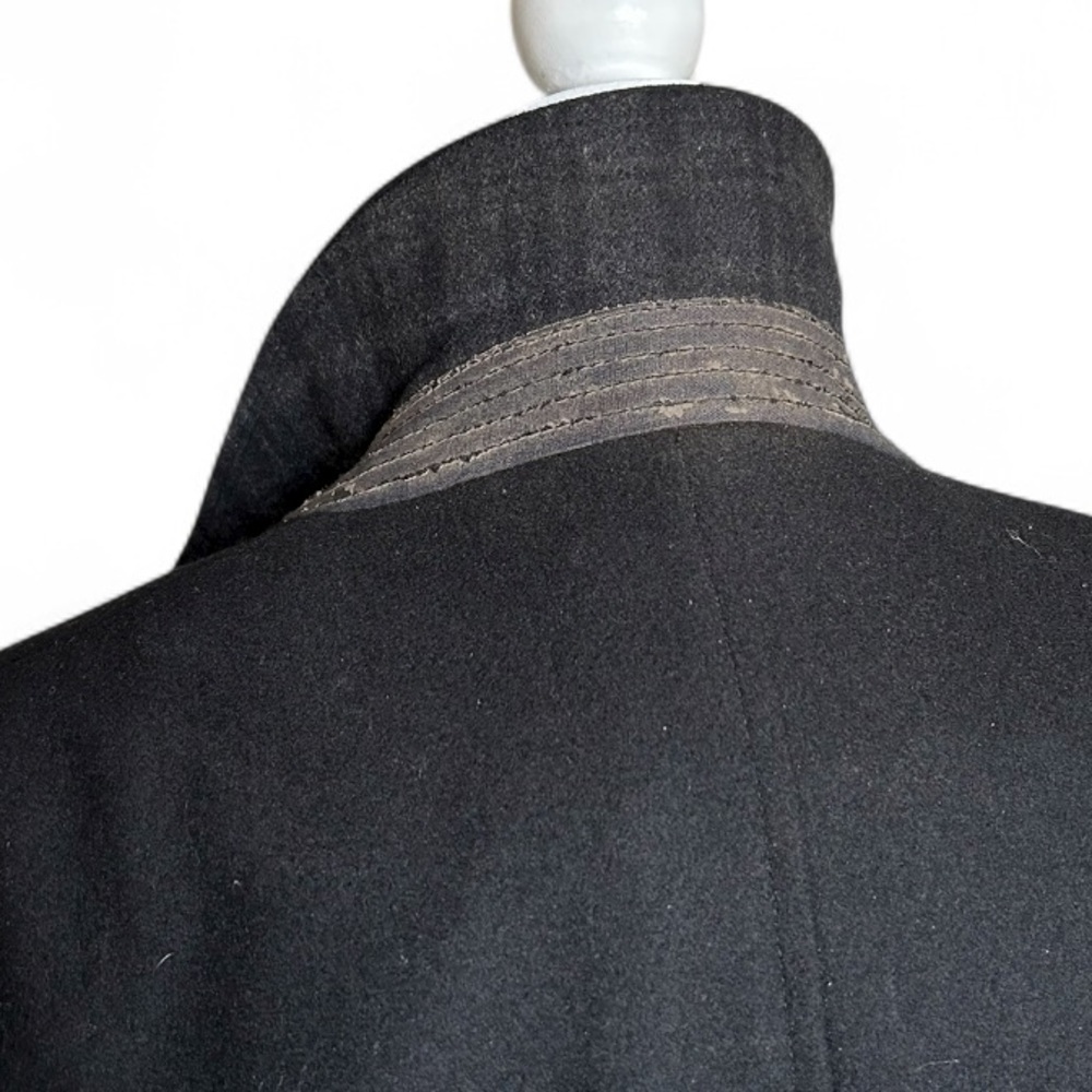 Wool Classic Black Men's Coat - Medium - Picture 9 of 15